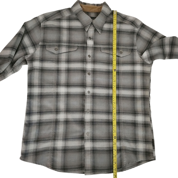 Royal Robbins Long Sleeve Stretch Plaid Shirt – Men's Size L – Gray – Excellent - Picture 7 of 14